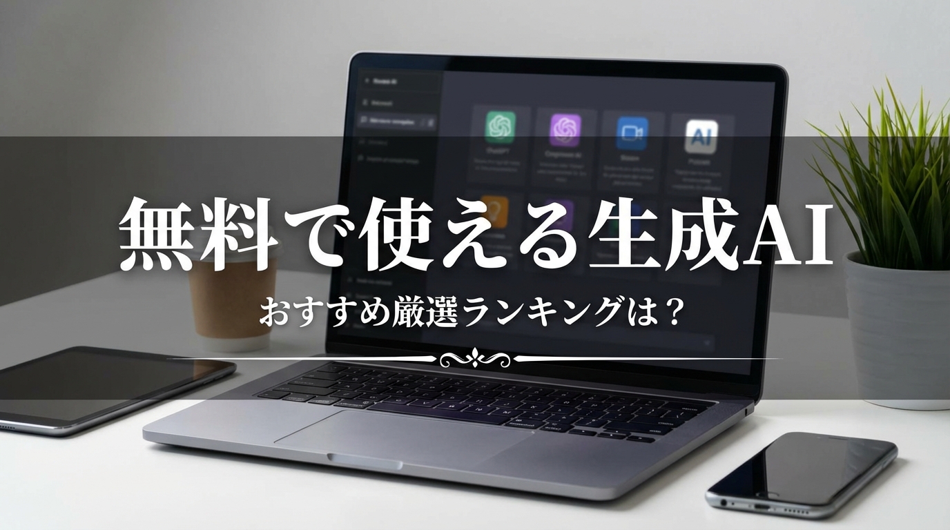 無料で使える生成AIおすすめ厳選ランキングは？