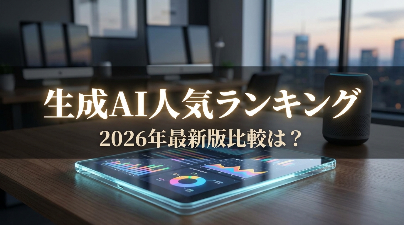 生成AI人気ランキング2026年最新版比較は？
