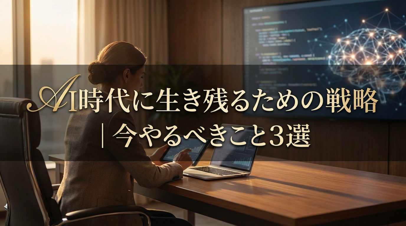 AI時代に生き残るための戦略｜今やるべきこと3選