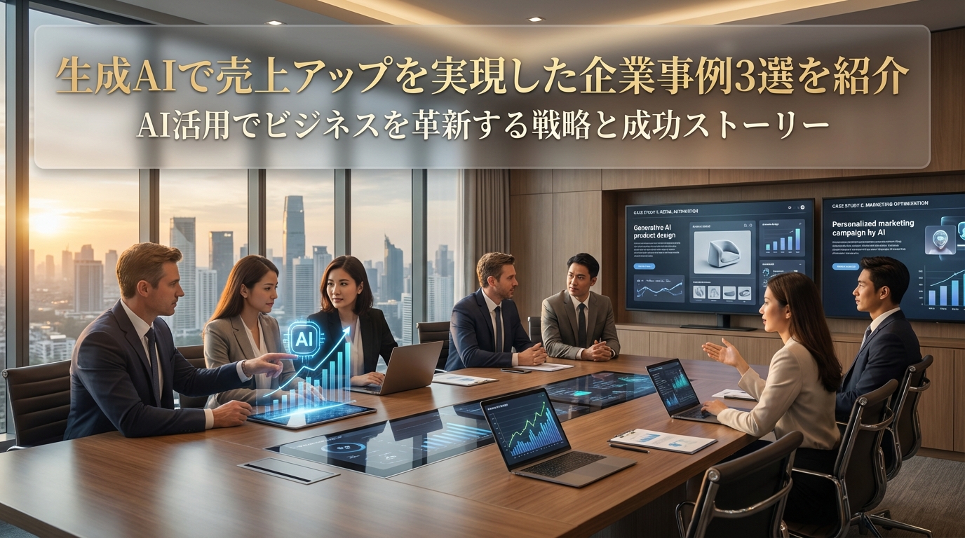 生成AIで売上アップを実現した企業事例3選を紹介