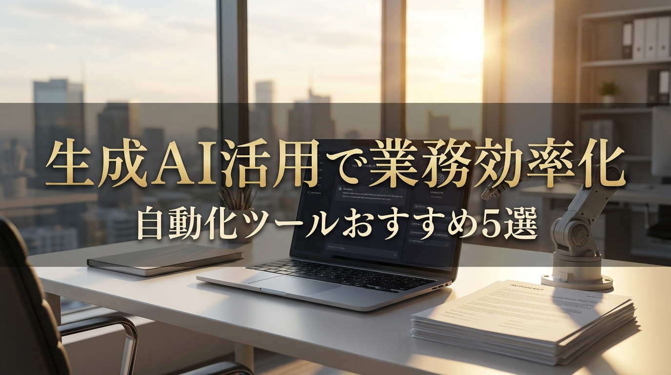 生成AI活用で業務効率化｜自動化ツールおすすめ5選