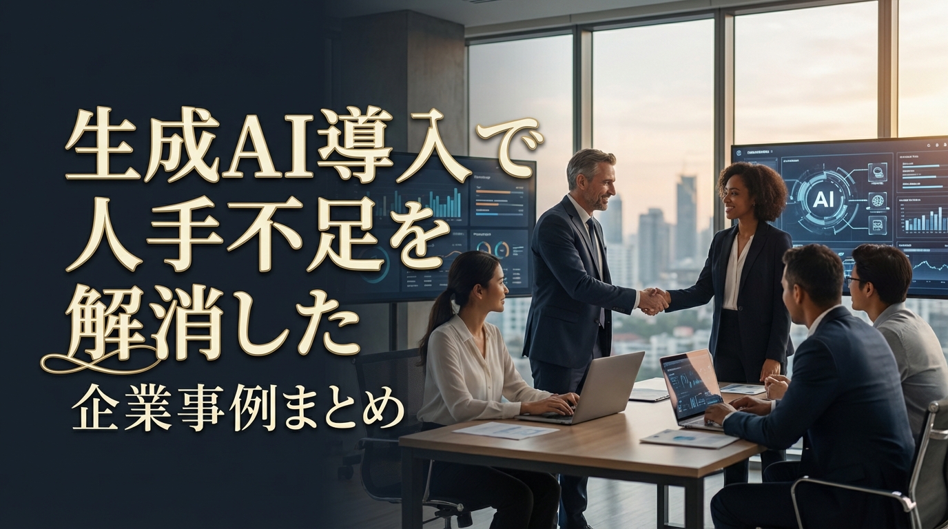 生成AI導入で人手不足を解消した企業事例まとめ