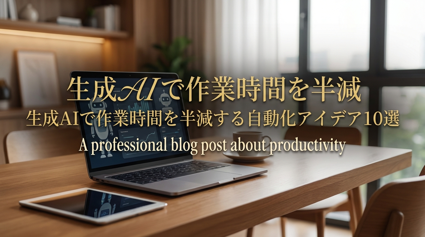 生成AIで作業時間を半減する自動化アイデア10選