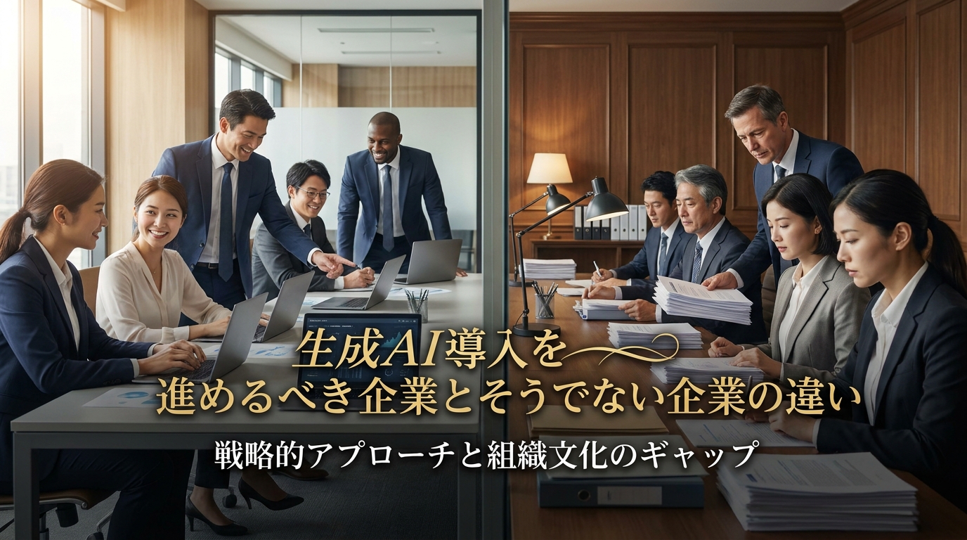 生成AI導入を進めるべき企業とそうでない企業の違い