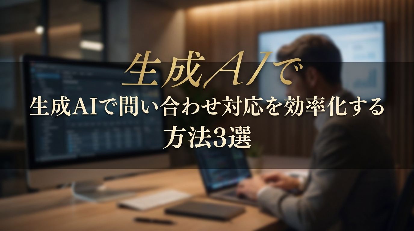生成AIで問い合わせ対応を効率化する方法3選