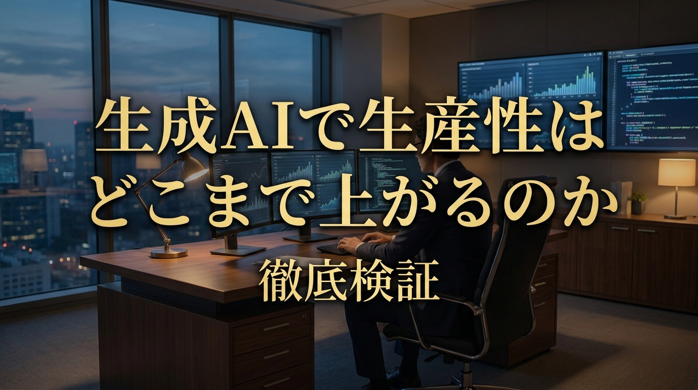 生成AIで生産性はどこまで上がるのか徹底検証