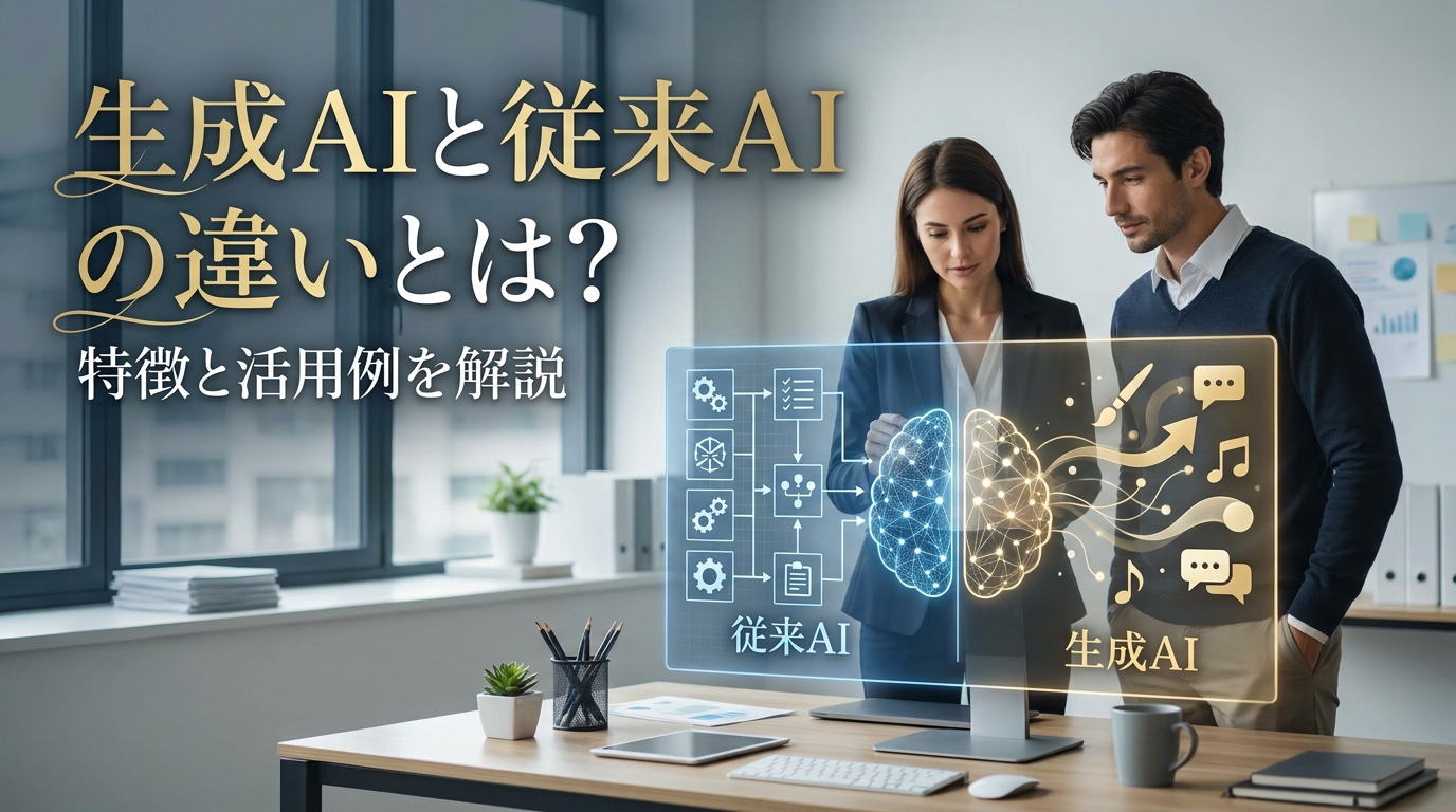 生成AIと従来AIの違いとは？特徴と活用例を解説