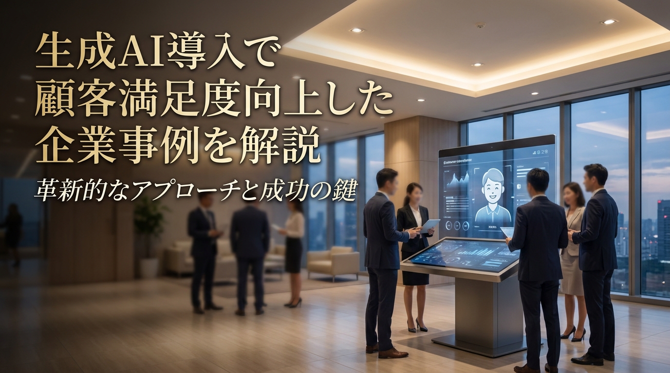 生成AI導入で顧客満足度向上した企業事例を解説