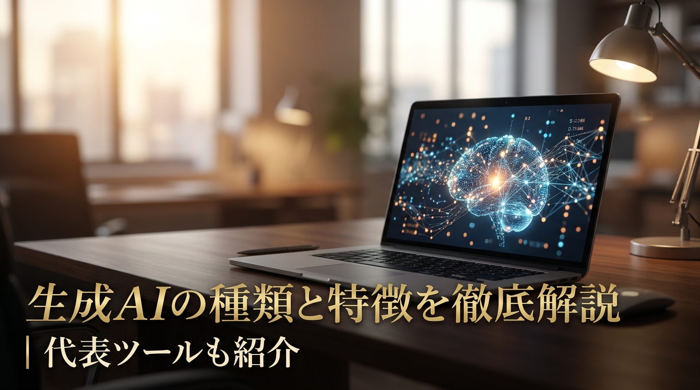 生成AIの種類と特徴を徹底解説|代表ツールも紹介