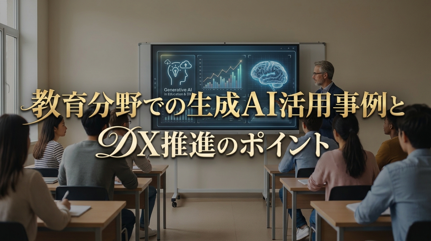 教育分野での生成AI活用事例とDX推進のポイント