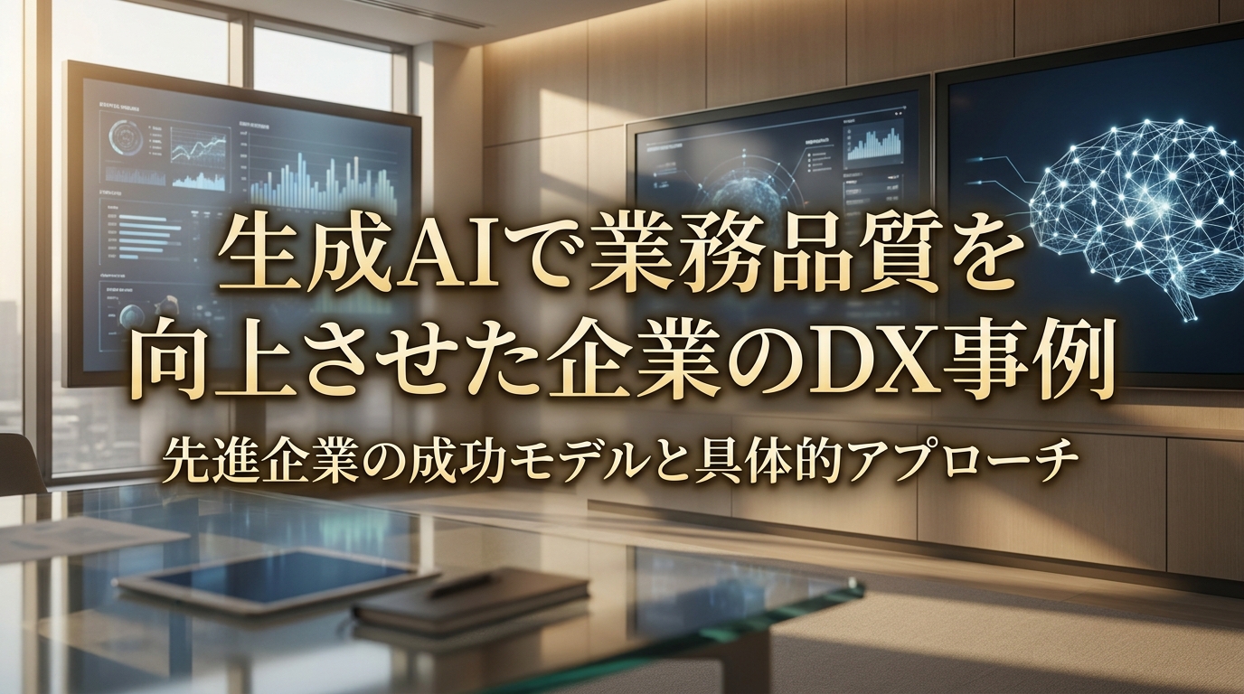 生成AIで業務品質を向上させた企業のDX事例