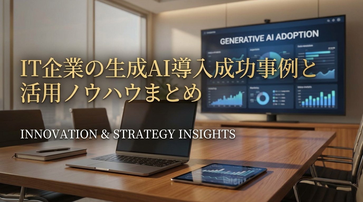 IT企業の生成AI導入成功事例と活用ノウハウまとめ