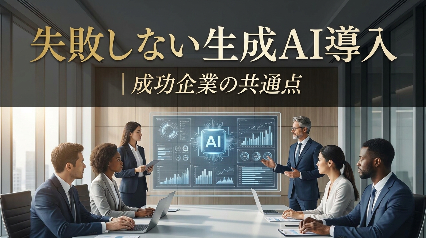 失敗しない生成AI導入｜成功企業の共通点とは