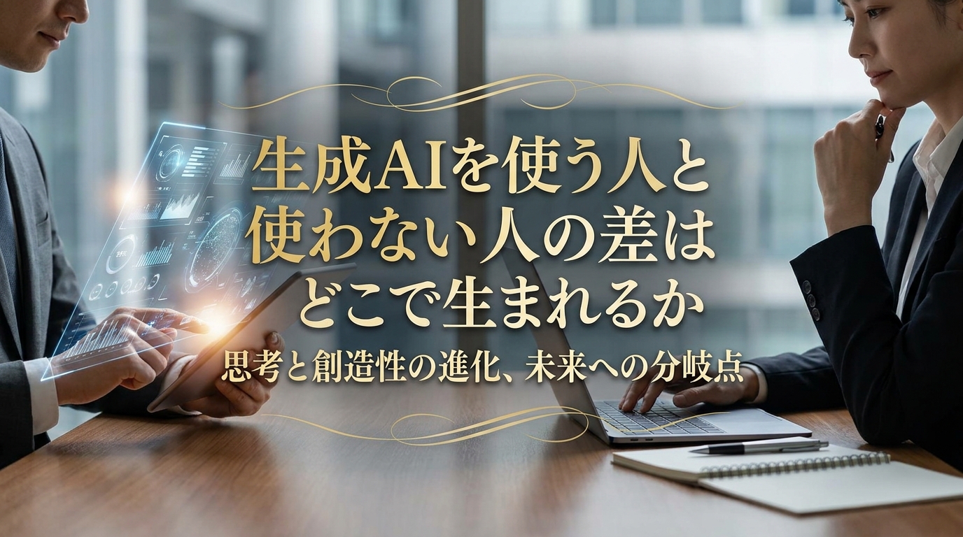 生成AIを使う人と使わない人の差はどこで生まれるか