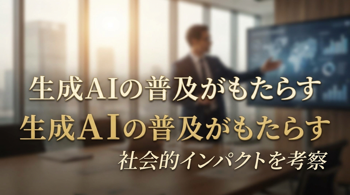 生成AIの普及がもたらす社会的インパクトを考察