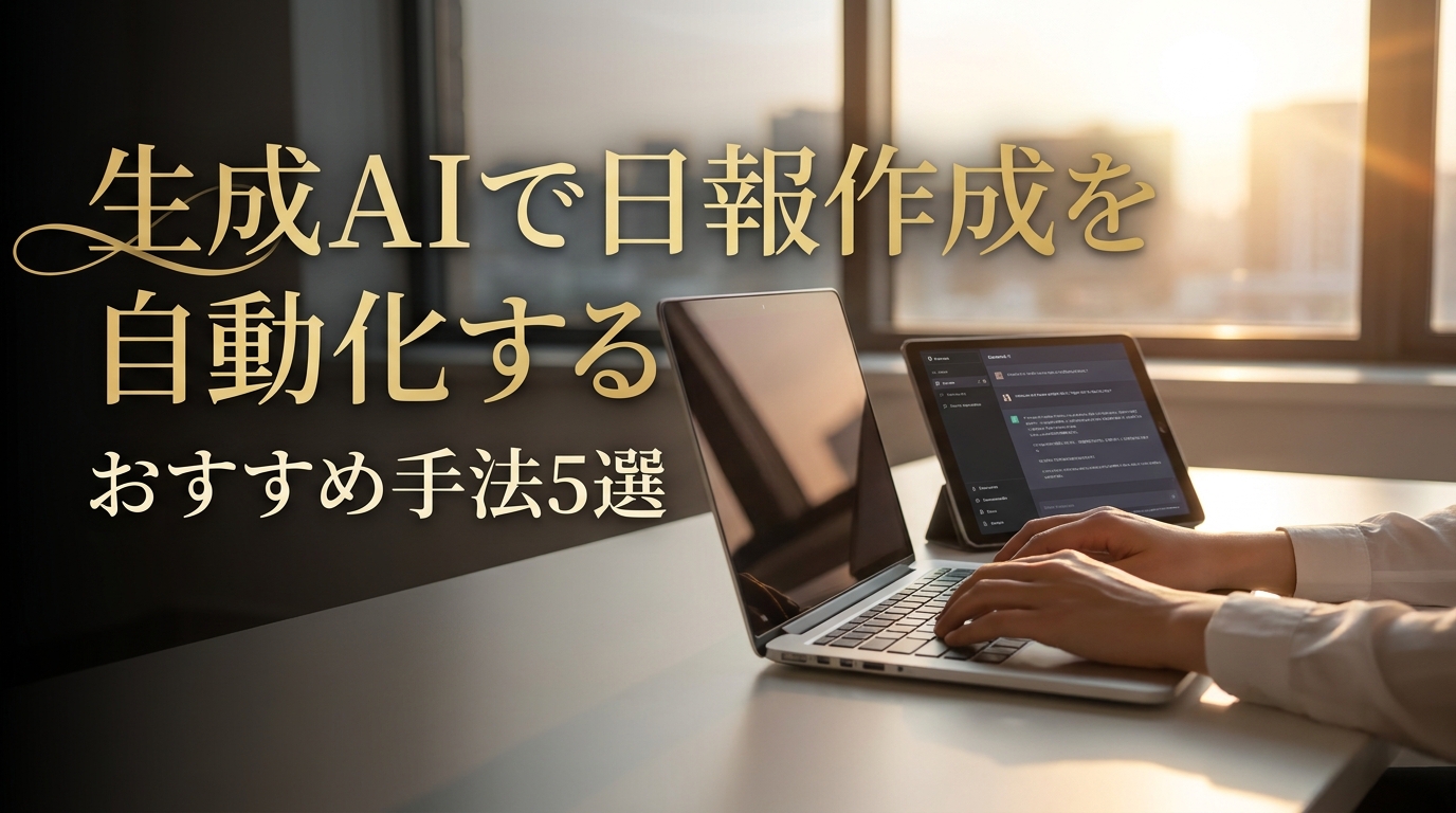 生成AIで日報作成を自動化するおすすめ手法5選