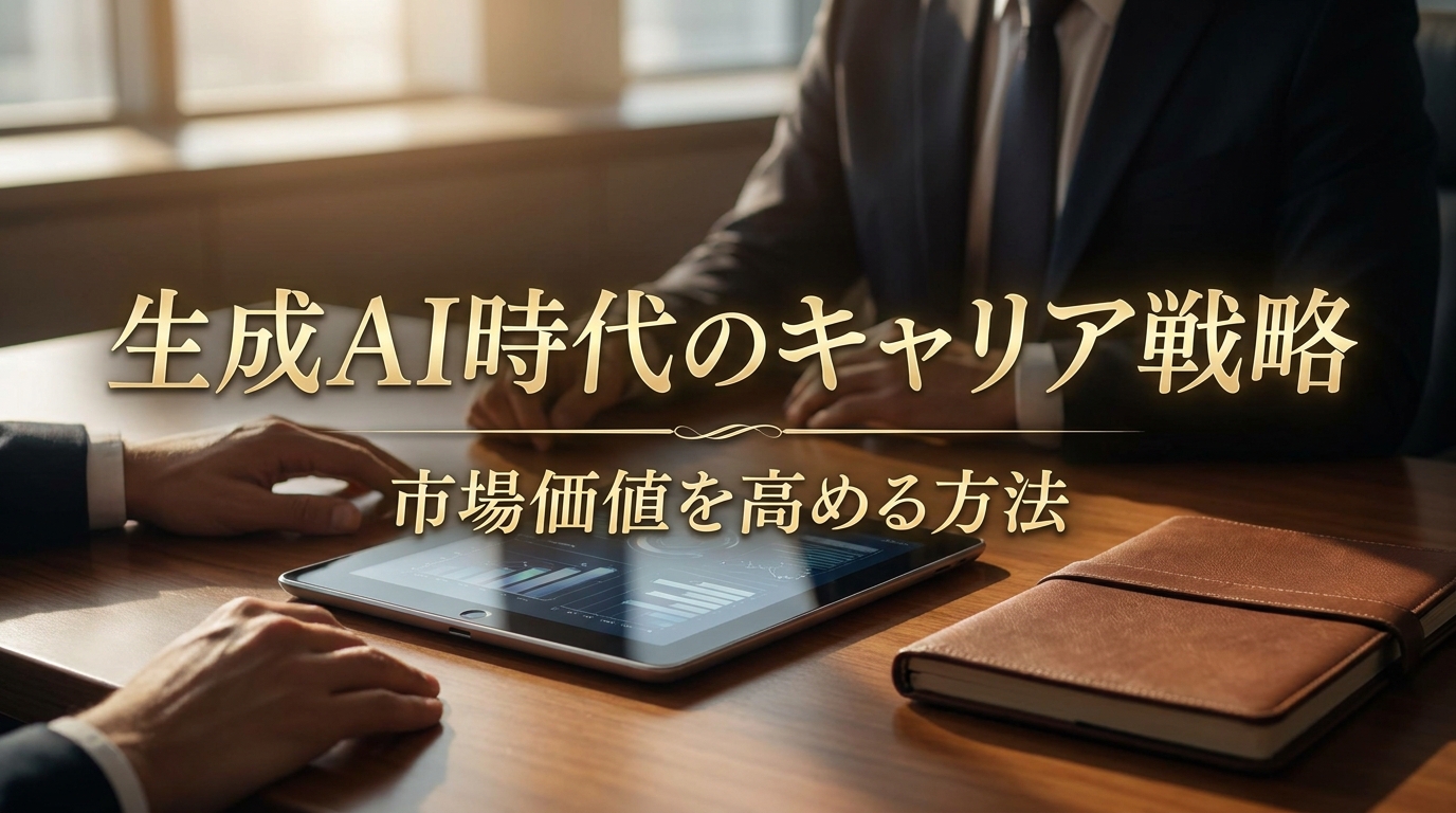 生成AI時代のキャリア戦略｜市場価値を高める方法