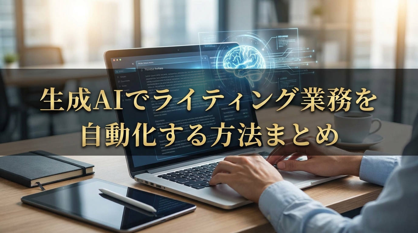 生成AIでライティング業務を自動化する方法まとめ