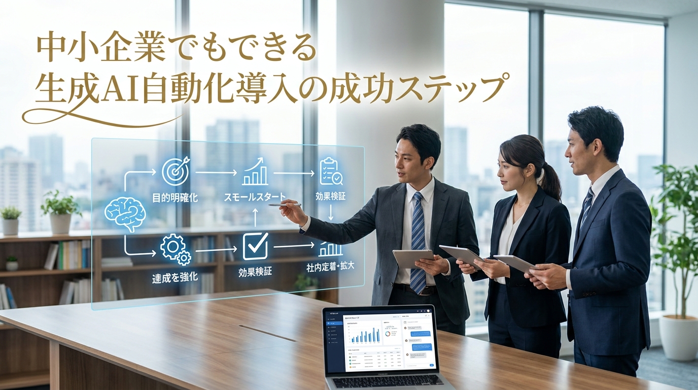 中小企業でもできる生成AI自動化導入の成功ステップ