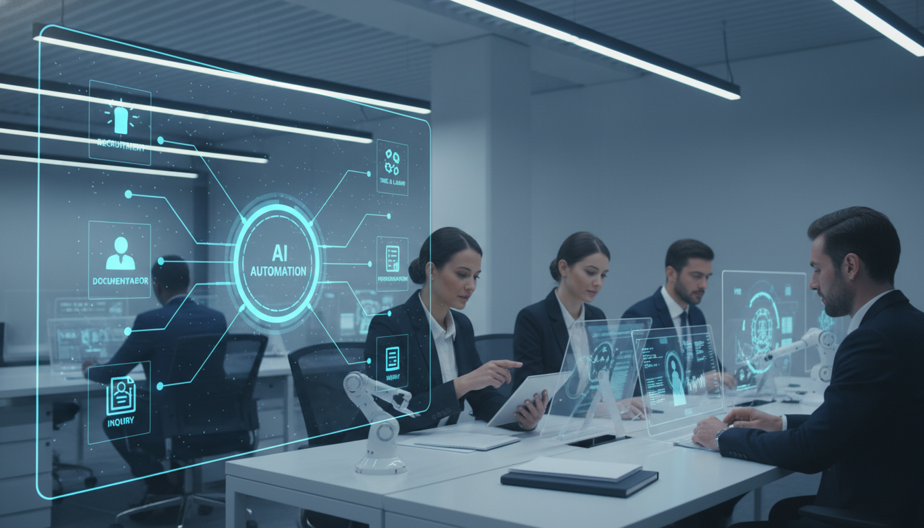 人事業務での自動化活用例は「採用・勤怠/労務・文書・評価・問い合わせ」が中心です