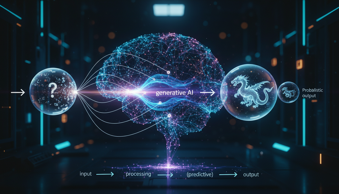 生成AIは「確率で次を予測して出力する」技術です