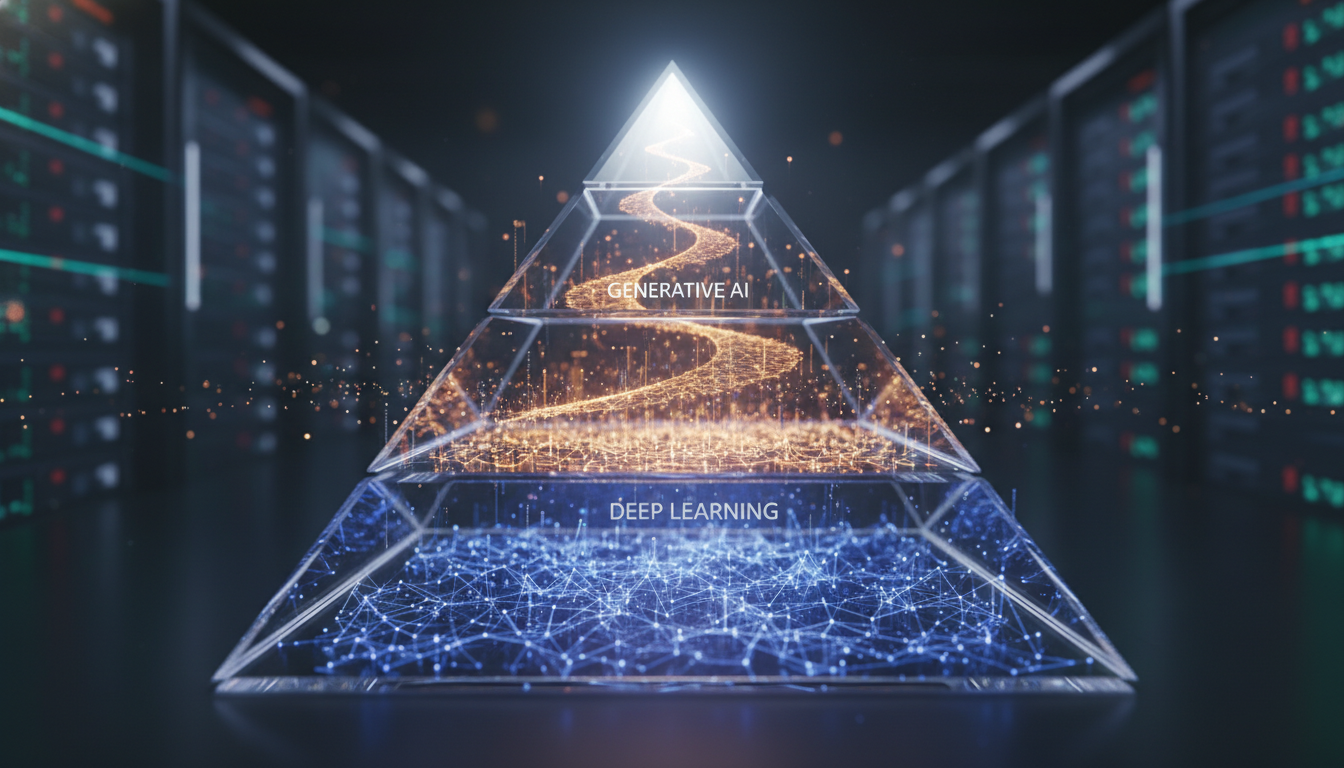 生成AIとディープラーニングは「階層関係」で整理すると混乱しにくいです