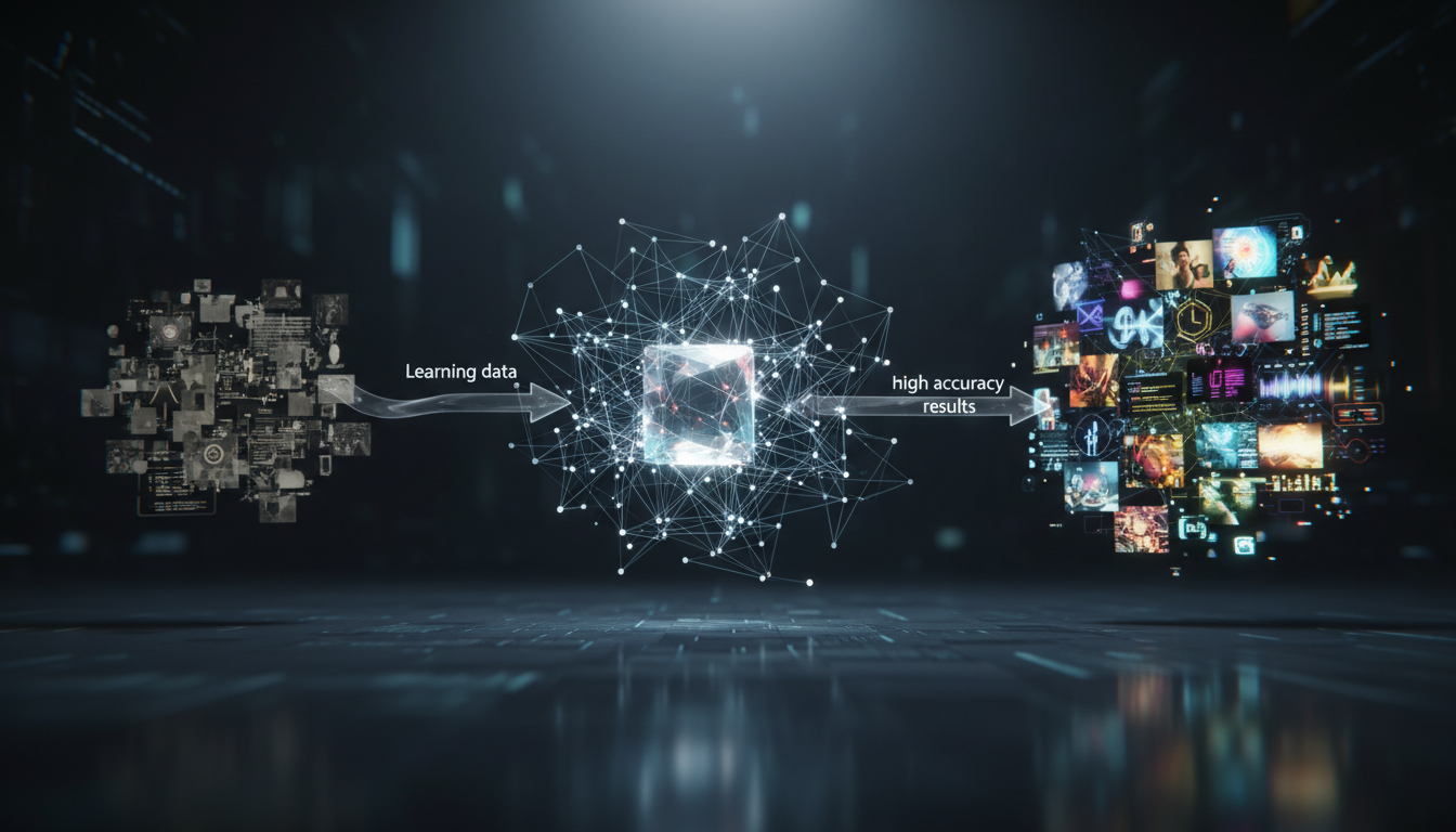 理解が進む具体例：学習データと精度の関係が見える場面